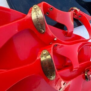 Michael Kors Vibrant Red and black 2x1 Gold Details